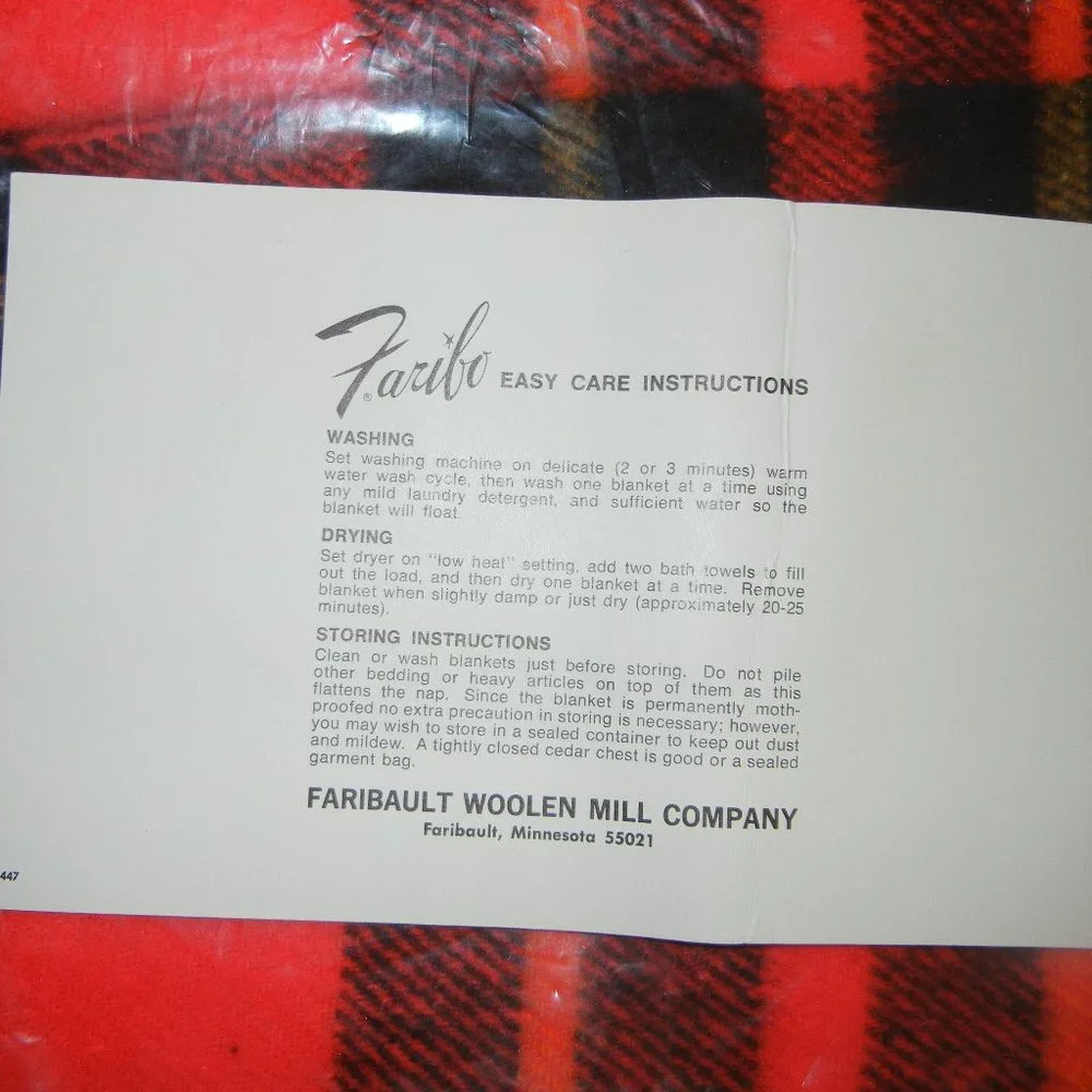 Faribo Red/Black Plaid Stadium Lap Throw Blanket 50